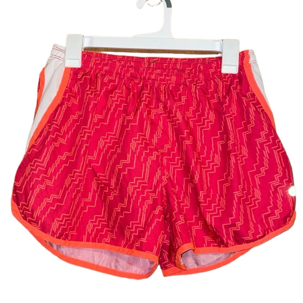 •CHAMPION•NWOT BOHO NEON RED/ORANGE WOMEN'S ATHLETIC SHORTS SIZE LARGE